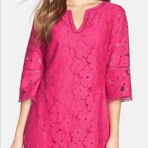 Adrianna Papell Pink Floral “Lace Bell” Dress Sz 6